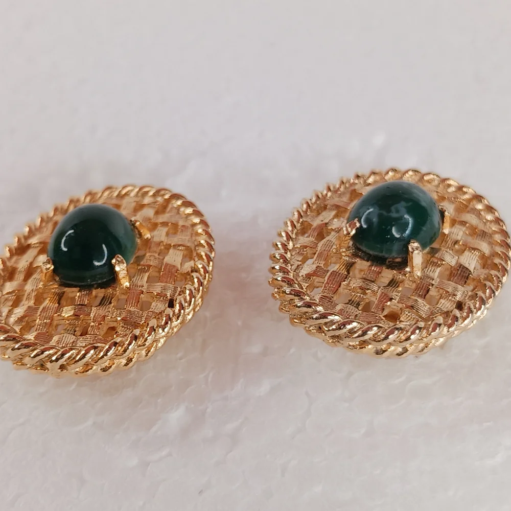 Men's Cufflinks, Jadeite-Omphacite